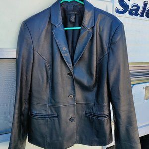 Black leather jacket